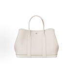 HERMES Garden Party 30 Silver clasp handbag 30 Women\'s Edition 10 Craie Milkshake White